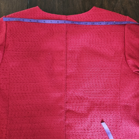 Liz Claiborne Vibrant Red Textured Button Jacket - Picture 11 of 16
